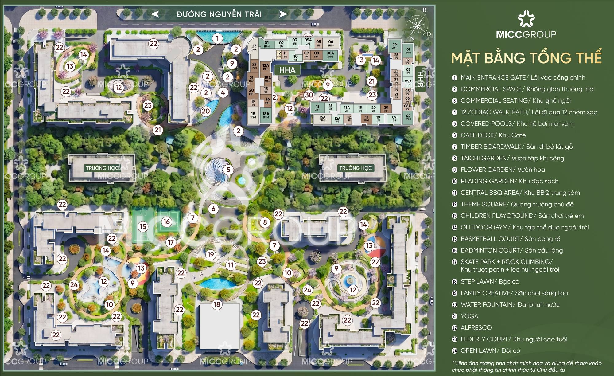 Mặt bằng tiện ích dự án Lumière Hanoi Seasons Garden